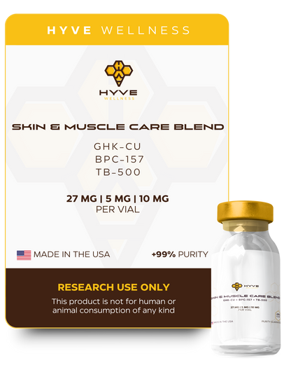 Skin & Muscle Blend GHK-CU (27mg) / BPC-157 (5mg) / TB500 (10mg)